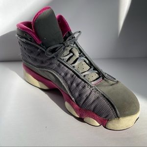 Jordan 13 Retro GS Grey Fusion Pink Sneakers